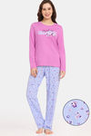 Rosaline Bloom Fest Knit Cotton Pyjama Set - Chambray Blue — thumbnail 1